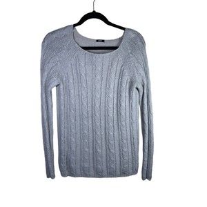 J Crew Dolce Cable‎ Knit Sweater Top Style 20683 Size Small Gray Mohair Wool